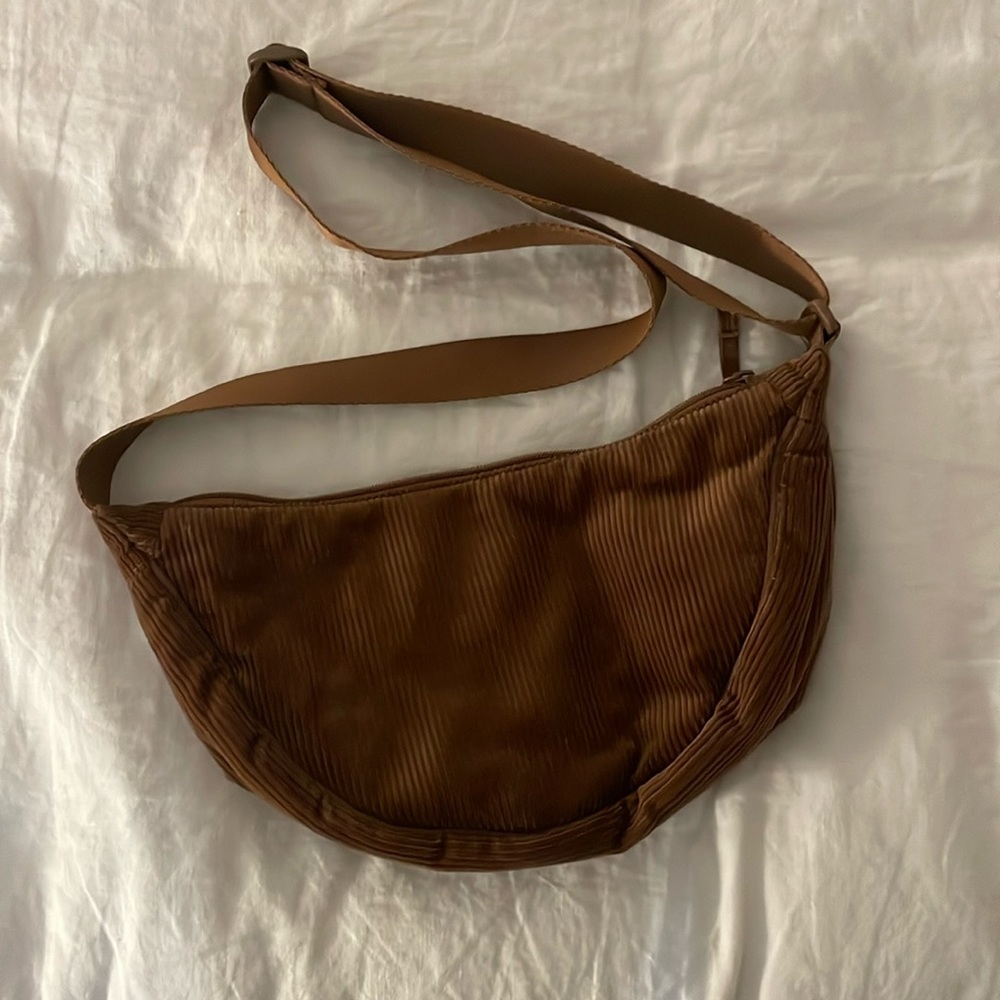 Uniqlo corduroy purse brown